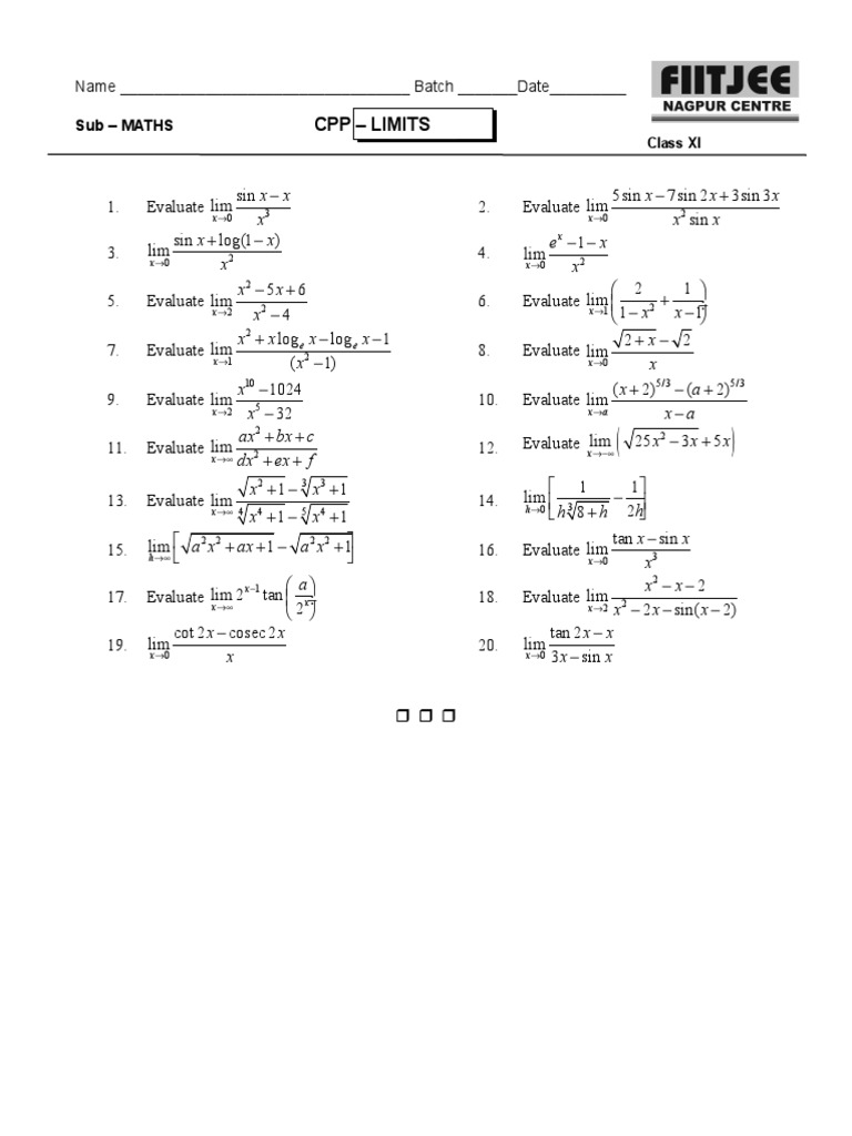 Limits - CPP | PDF