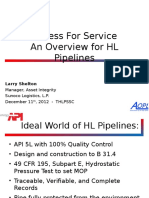 Fitness For Service An Overview For HL Pipelines: Larry Shelton