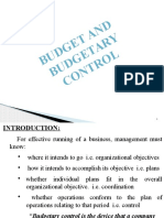 Budget and Budgetary Control