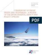 Airfreight Transport of Fresh Fruits and Vegetables - A Review of The Environmental Impact and Policy Options