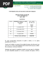 Programarea Ratelor Anul Universitar 2015 2016