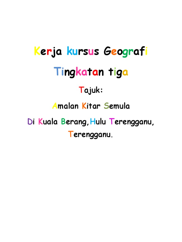 Kerja Kursus Geografi (Amalan Kitar Semula)  PDF