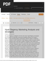 Download Hyatt Regency Marketing Analysis and Strategies by Ravi Modi SN304311085 doc pdf