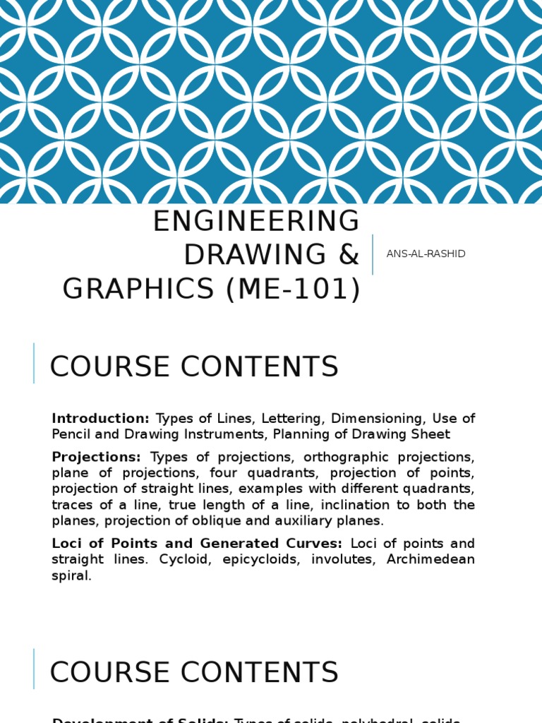 First Year Engineering Drawing Guide | PDF | Visualization (Graphics ...