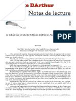 "Le Morte DArthur": Notes de Lecture Volet 127