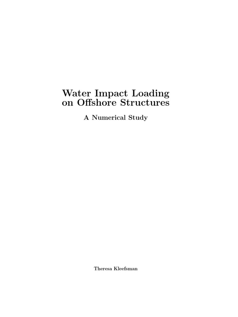Numerical Study of Water Impact on Offshore Structures | PDF | Waves ...