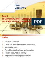Topic 3 - Intl Parity Conditions and Forecasting Exchange Rates