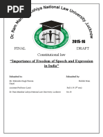 Importance of Freedom of Speech and Expression