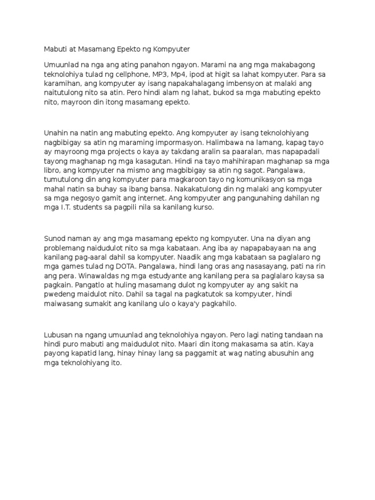 Epekto ng teknolohiya sa pag aaral picture