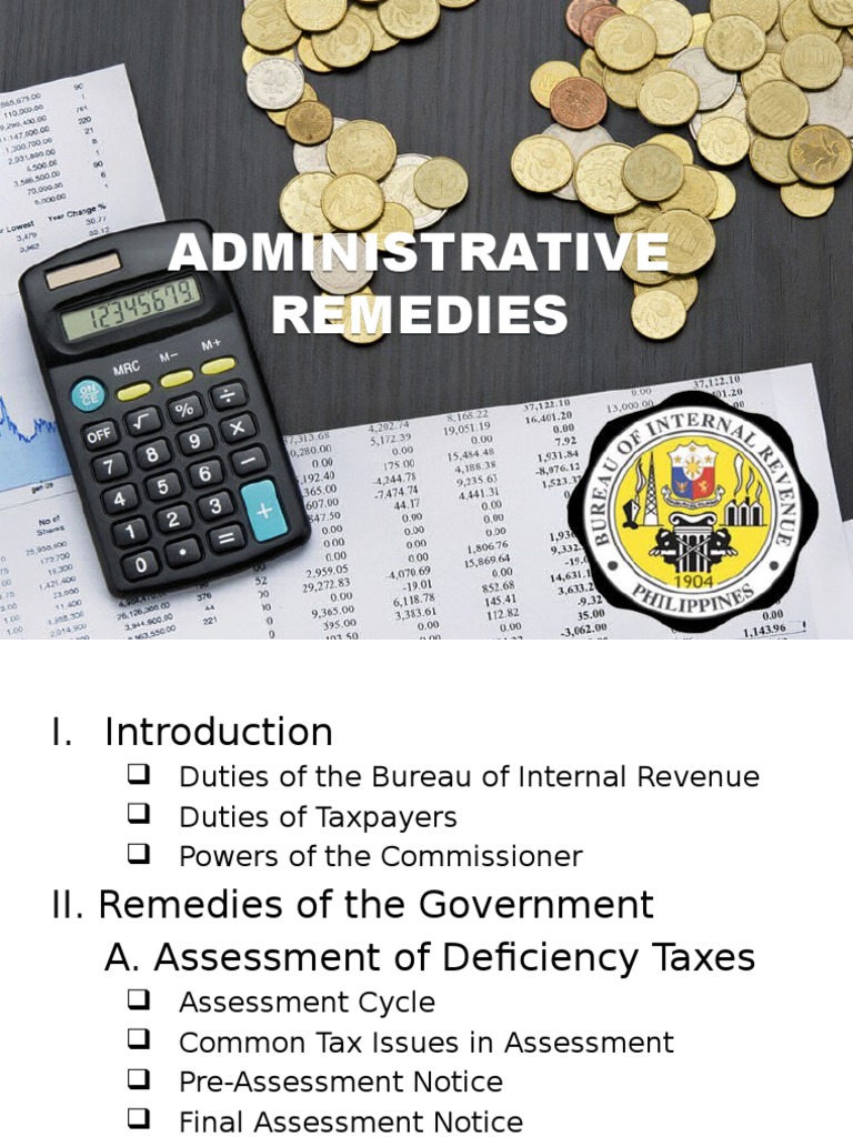 Administrative Remedies Tax Refund Taxes