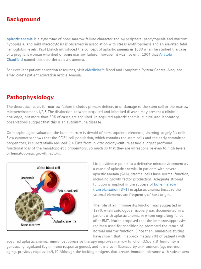 APLASTIC ANEMIA _ the Symptoms, Cause and Treatment