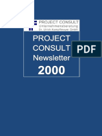 (DE) PROJECT CONSULT Newsletter 2000 - PROJECT CONSULT Unternehmensberatung Dr. Ulrich Kampffmeyer GMBH - Hamburg - Kompletter Jahrgang 2000