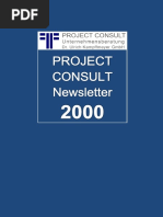 (DE) PROJECT CONSULT Newsletter 2000 - PROJECT CONSULT Unternehmensberatung Dr. Ulrich Kampffmeyer GMBH - Hamburg - Kompletter Jahrgang 2000