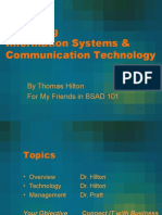 Managing Information Systems & Communication Technology: by Thomas Hilton For My Friends in BSAD 101