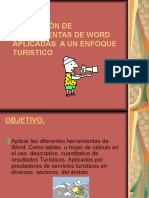 UTILIZACIÒN DE HERRAMIENTAS DE WORD APLICADAS  A UN    ,,,