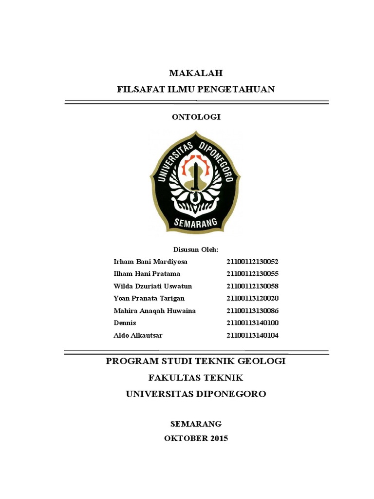 Makalah Ontologi