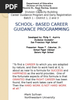 School Based Career Guidance Programming