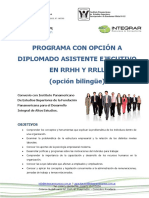 Programa Con Opción A Diplomado Asistente Ejecutivo en RRHH y RRLL PT