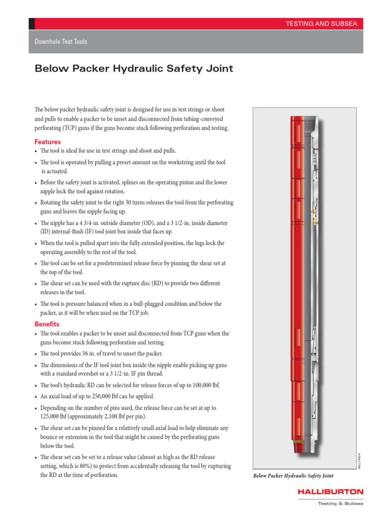 Below Packer Hydraulic Safety Joint | PDF | Mechanical Engineering | Nature