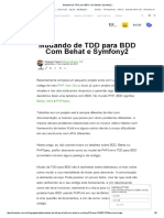 Mudando de TDD para BDD Com Behat e Symfony2