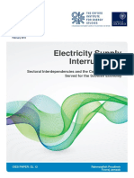 Electricty Supply Interruptions - Sectoral Interdependencies and The Cost of Energy in Scotland