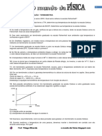 Exercícios de termometria