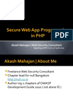 Secure Programming in PHP by Akash Mahajan