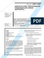 IMPORTANTE NBR 14283 - 1999 - Resíduos em Solos - Determinação Da Biodegradação Pelo Método Respirométrico