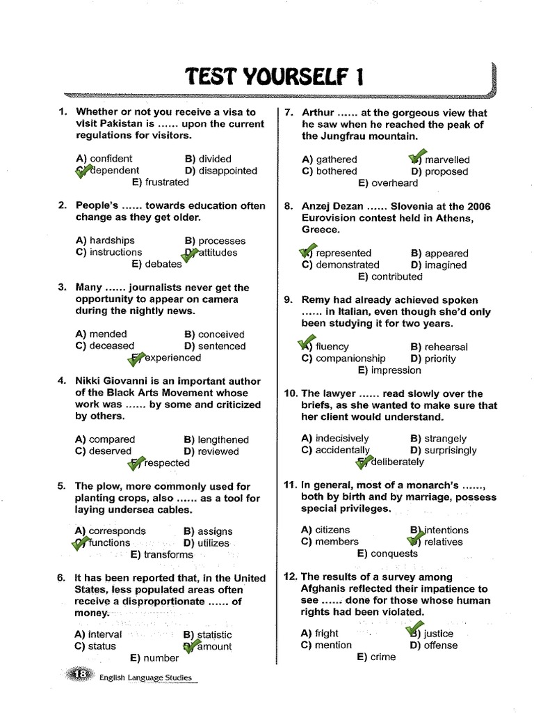 ELS 19 (2015) - Test Yourself 1 - 2 | PDF