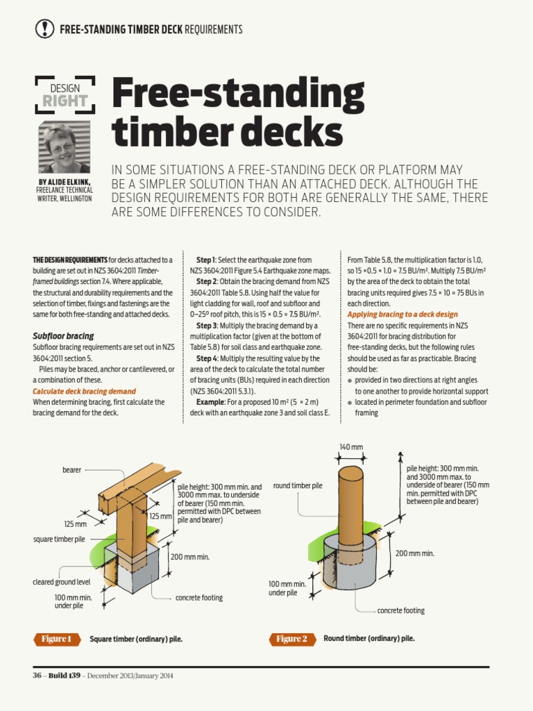 Build 139 36 Design Right Free Standing Timber Decks Deep Foundation