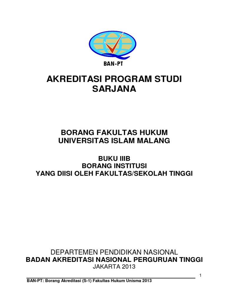 Format borang akreditasi