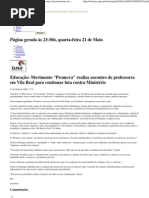 LUSA - Movimento ´Promova´ realiza encontro de professores em Vila Real para continuar luta contra Ministério