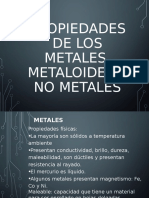 Metales, Metaloides y No Metales