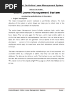 Download Leave Management System Project Report by FreeProjectzcom SN304550803 doc pdf