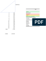 Estadistica Descriptiva, Ejemplo en excel