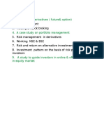 A Study On Derivatives (Future& Option)