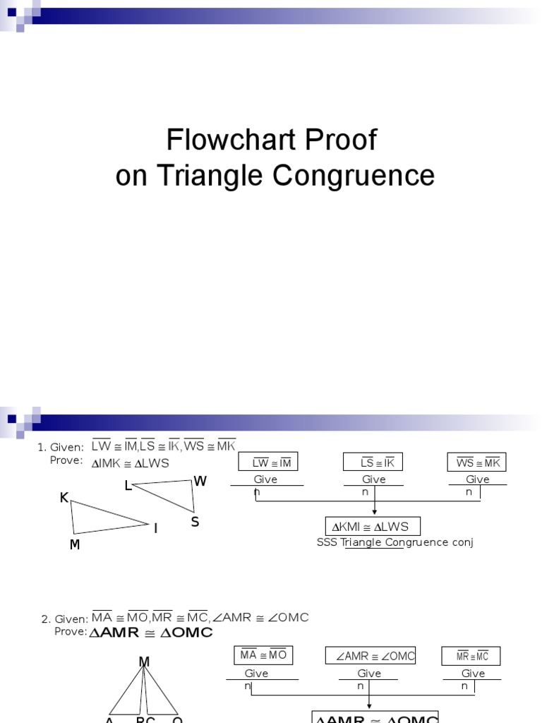 Flowchart Proof On Triangle Congruence PDF