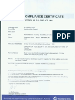 3-21 Day St code of compliance certificate