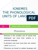 Phonemes: The Phonological Units of Languange