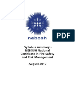 Nebosh Fire Certificate Syllabus
