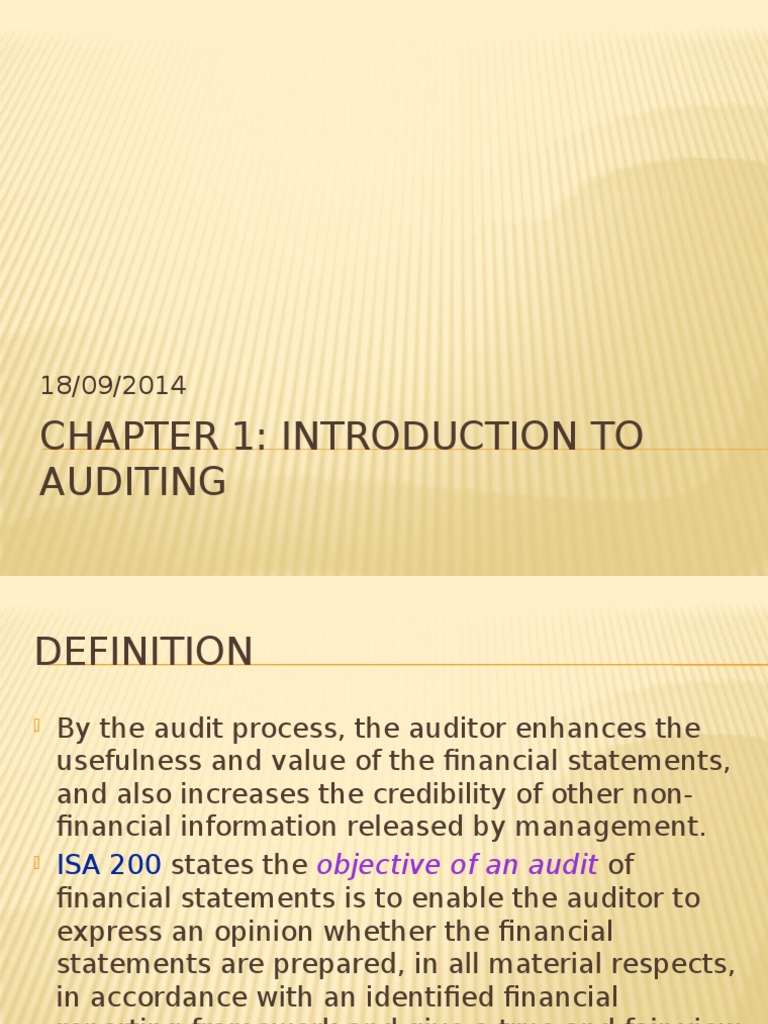 Introduction to Auditing Essentials | PDF | Financial Audit | Audit