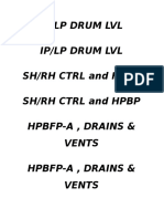 Ip/Lp Drum LVL Ip/Lp Drum LVL SH/RH CTRL and HPBP SH/RH CTRL and HPBP Hpbfp-A, Drains & Vents Hpbfp-A, Drains & Vents