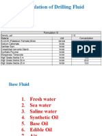 Drilling Fluid Formulation