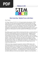 stem career day - announcement letter