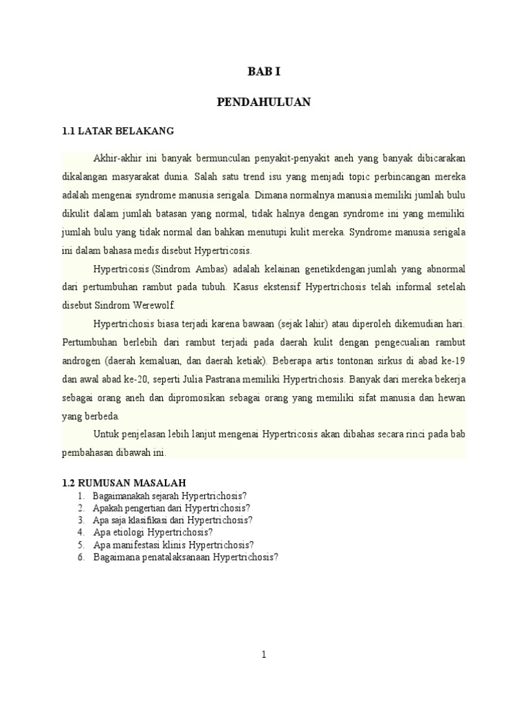Makalah Hypertrichosis