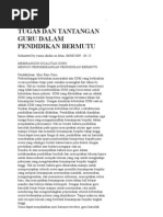 Download Tugas Dan Tantangan Guru Dalam Pendidikan Bermutu by jil_lovely SN30461232 doc pdf