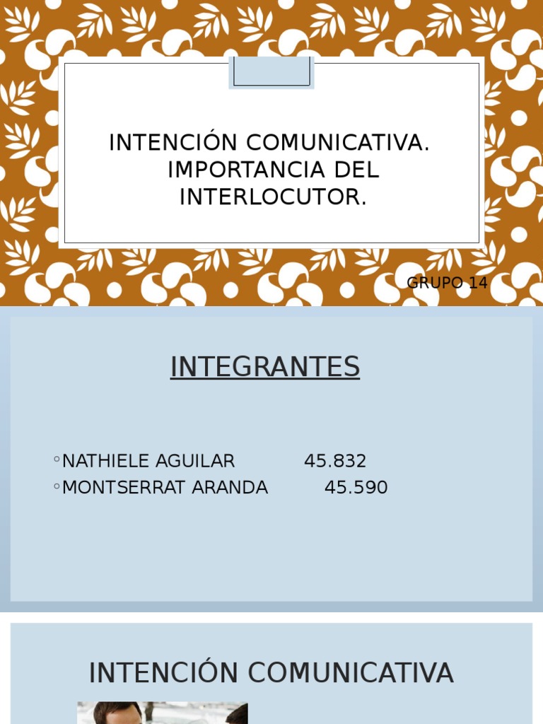 Intención Comunicativa y su Importancia | PDF