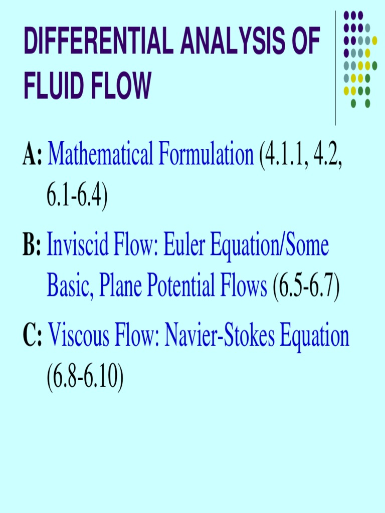 Differential Fluid Flow Analysis | PDF | Vortices | Fluid Dynamics