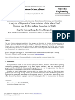 Analysis of Dynamic Characteristics of The Main Shaft System in A Hydro-Turbine Based On ANSYS