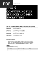 Configuring File Services and Disk Encryption: This Lab Contains The Following Exercises and Activities